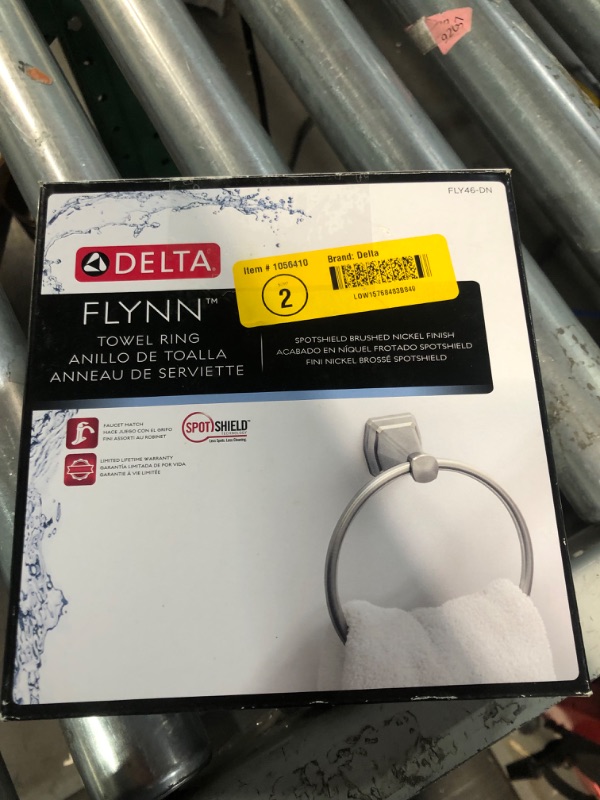 Photo 4 of **SEE NOTES**
Delta Fly46-dn Flynn Brushed Nickel Wall Mount Towel Ring