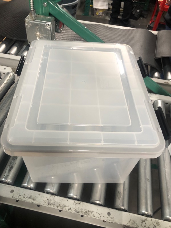 Photo 1 of IRIS USA 32qt WEATHERPRO Airtight Plastic Storage Bin with Lid,Seal and Secure Latching 