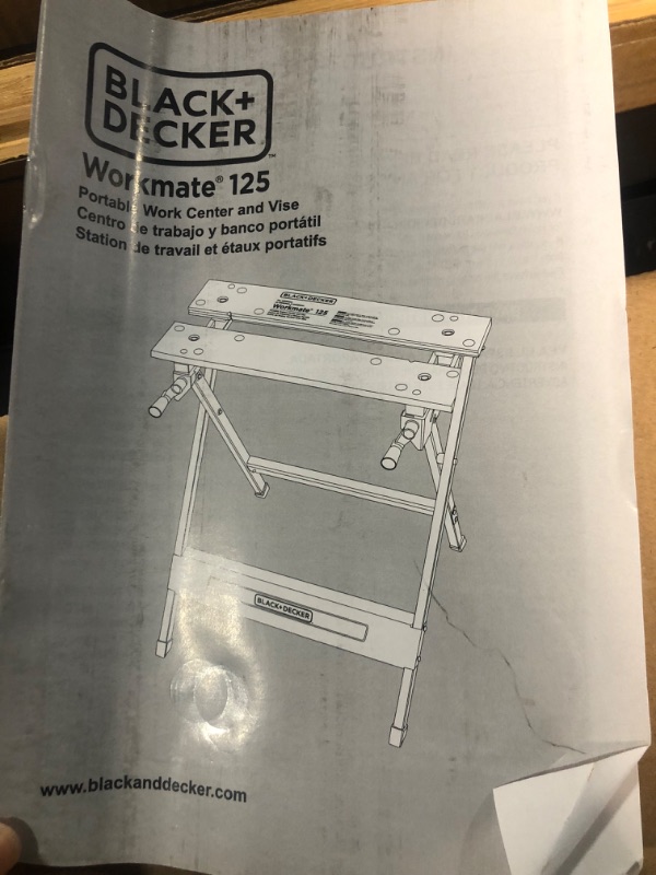 Photo 2 of **NONREFUNDABLE**FOR PARTS OR REPAIR**SEE NOTES**
BLACK+DECKER Workmate Portable Workbench, 350-Pound Capacity (WM125)