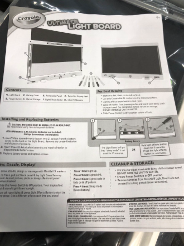 Photo 3 of Crayola Ultimate Light Board for Drawing & Coloring, Kids Light Up Toys and Gifts, White 