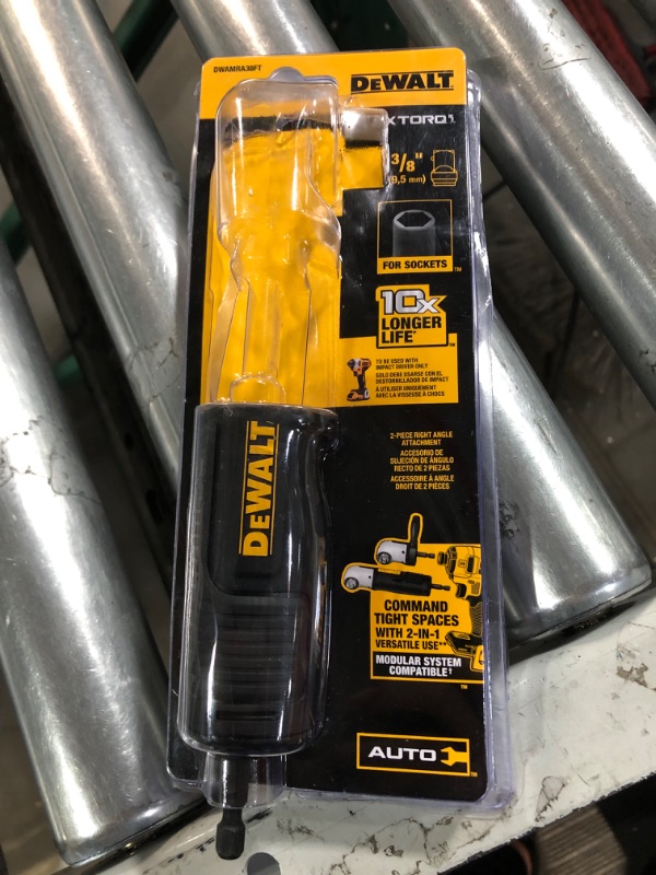 Photo 4 of **PARTS ONLY**
DEWALT FLEXTORQ Right Angle Drive Attachment, 3/8 Inch (DWAMRA38FT) 3/8" Square Drive