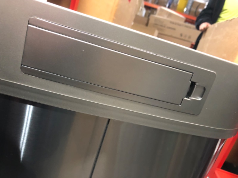 Photo 1 of (PARTS ONLY/ NO REFUNDS) Ninestars DZT-80-35 Automatic Touchless Infrared Motion Sensor Trash Can, 21 Gal 80L Silver