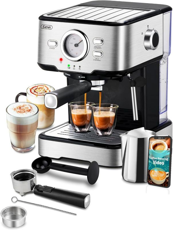 Photo 1 of Gevi Coffee Servers Espresso Machine, Espresso Maker with Milk Frother Steam Wand