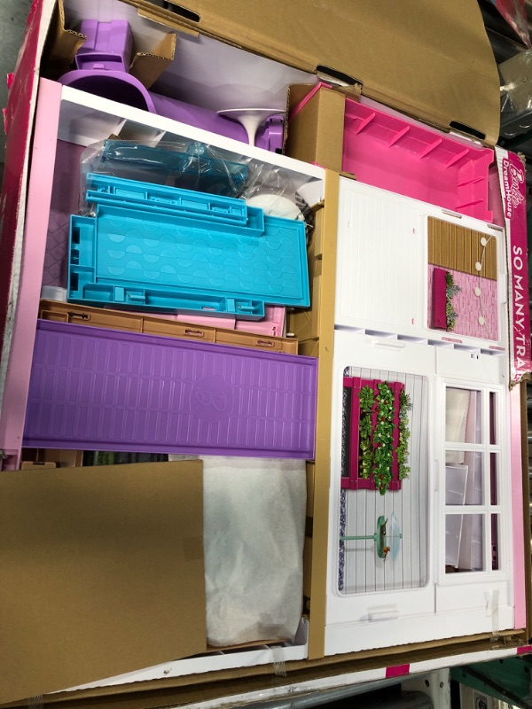 Photo 2 of Barbie Dreamhouse, Doll House Playset with 70+ Accessories Including Transforming Furniture, Elevator, Slide, Lights & Sounds Wheelchair Accessible Elevator