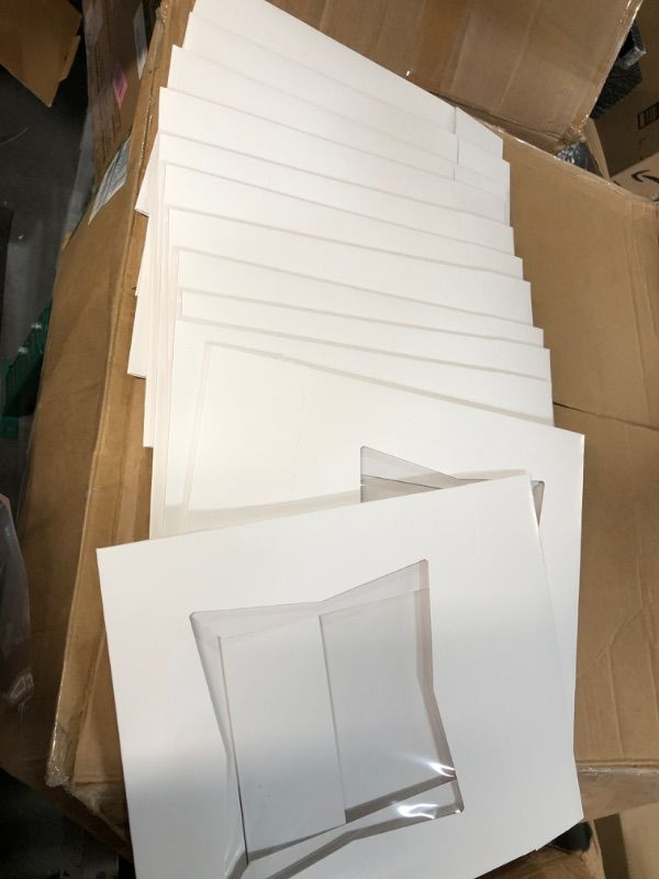 Photo 1 of  12pcs10x8x2.5 Inch White Bakery Boxes Treat Boxes with Window for Pastry