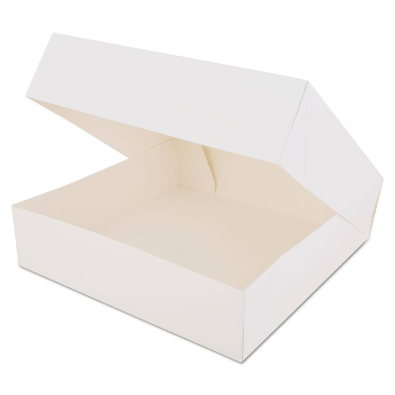 Photo 1 of  12pcs10x8x2.5 Inch White Bakery Boxes Treat Boxes with Window for Pastry