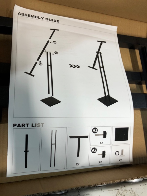 Photo 3 of Heavy Duty Sign Stand, Floor Poster Board Stand, Adjustable Metal Holder Height Up to 60 inch 