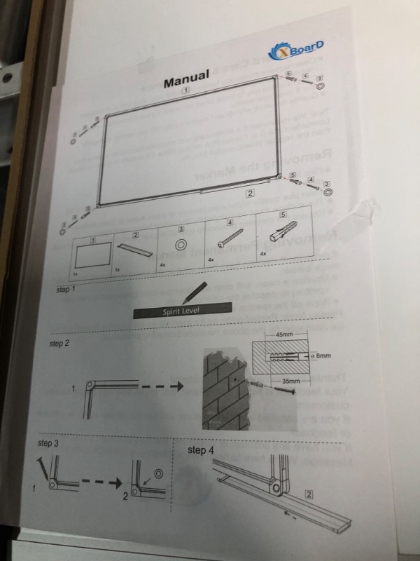 Photo 4 of XBoard Magnetic Whiteboard 48 x 36, White Board 4 x 3, Dry Erase Board 