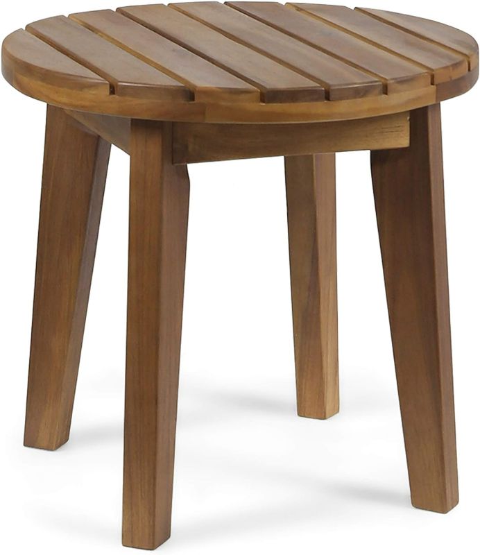 Photo 1 of ***READ NOTES BELOW***Christopher Knight Home Parker Outdoor 16" Acacia Wood Side Table, Teak Finish