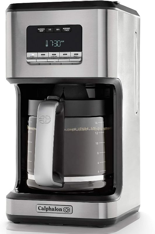 Photo 1 of 14-Cup Programmable Coffee Maker - Stainless Steel Drip Coffee Maker with Glass Carafe