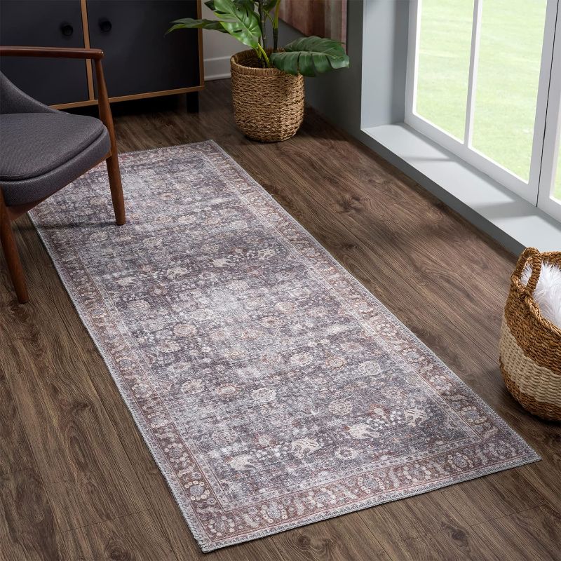 Photo 1 of (READ NOTES) Bloom Rugs  Runner - Brown/Dark Gray 2.5' x 10'