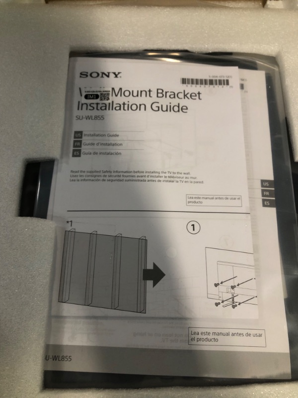 Photo 4 of Sony SU-WL855 Ultra Slim Wall-Mount Bracket for Select Sony BRAVIA OLED and LED TVs