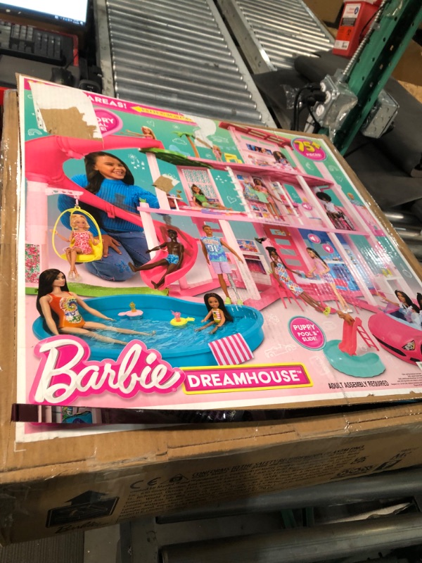 Photo 5 of Barbie Dreamhouse 2023, Pool Party Doll House with 75+ Pieces and 3-Story Slide, Barbie House Playset, Pet Elevator and Puppy Play Areas?