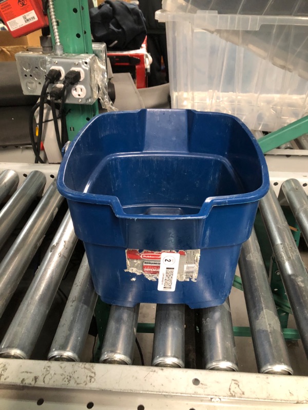 Photo 4 of **SEE NOTES/DAMAGED**
Rubbermaid Roughneck Square Bucket, 15-Quart, Blue, Sturdy Pail Bucket Organizer Household Cleaning Supplies Projects Mopping Storage Comfortable Durable Grip Pour Handle Blue 15 qt - Square