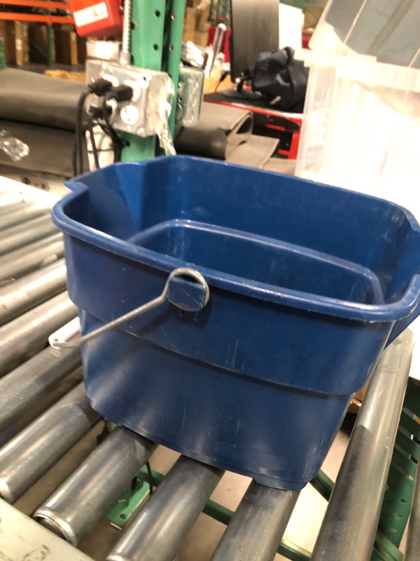 Photo 3 of **SEE NOTES/DAMAGED**
Rubbermaid Roughneck Square Bucket, 15-Quart, Blue, Sturdy Pail Bucket Organizer Household Cleaning Supplies Projects Mopping Storage Comfortable Durable Grip Pour Handle Blue 15 qt - Square