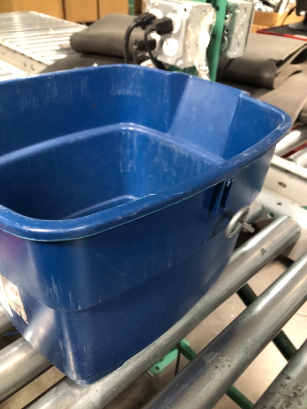 Photo 2 of **SEE NOTES/DAMAGED**
Rubbermaid Roughneck Square Bucket, 15-Quart, Blue, Sturdy Pail Bucket Organizer Household Cleaning Supplies Projects Mopping Storage Comfortable Durable Grip Pour Handle Blue 15 qt - Square