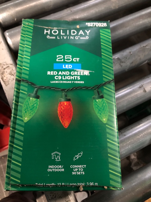 Photo 4 of Holiday Living 25-Count 12-ft Red/Green LED Plug-In Christmas String Lights
