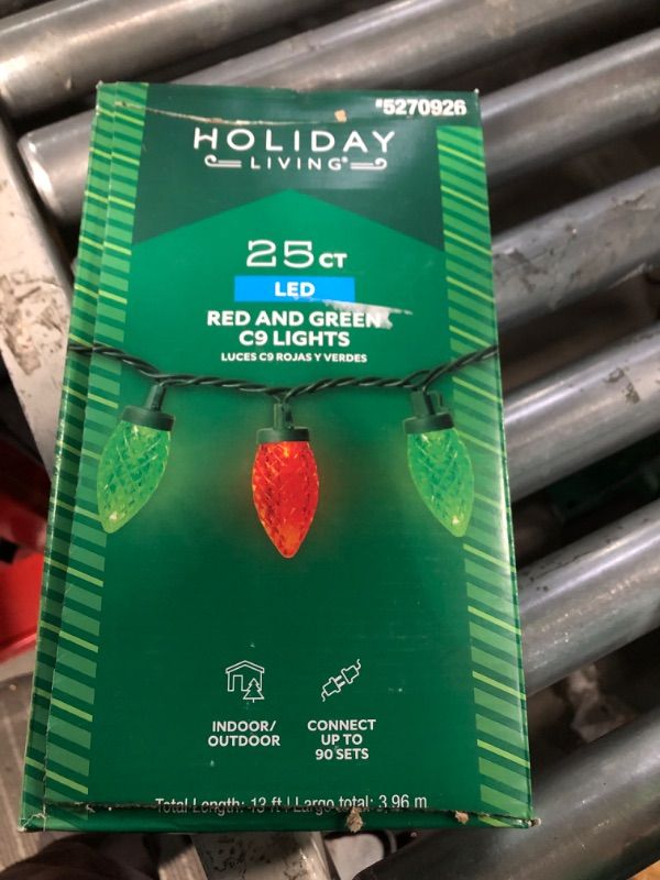 Photo 2 of Holiday Living 25-Count 12-ft Red/Green LED Plug-In Christmas String Lights
