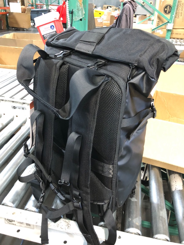 Photo 1 of Camera Backpack Waterproof Besnfoto, Photography Bag Roll Top for DSLR SLR Mirrorless Camera with Laptop Compartment Tripod Holder Large Capacity for Hiking Travel Men Black