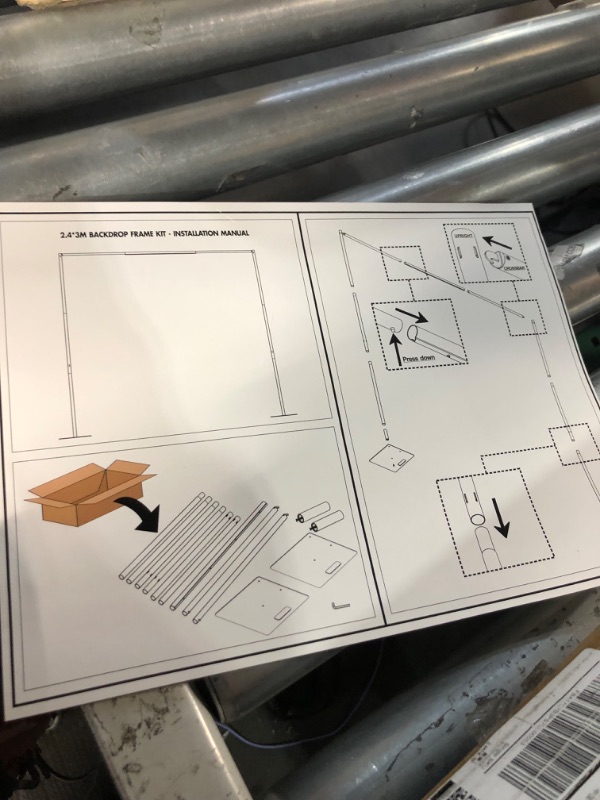Photo 3 of Hecis Pipe and Drape Backdrop Stand Kit 8ft x 10ft, Backdrop Stand Heavy Duty Wedding Backdrop for Events Wedding Decoration Backdrop Frame
