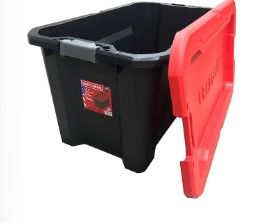 Photo 1 of *MINOR DAMAGE TO HANDLE*
CRAFTSMAN Large 40-Gallons (160-Quart) Black Heavy Duty Tote with Latching Lid
