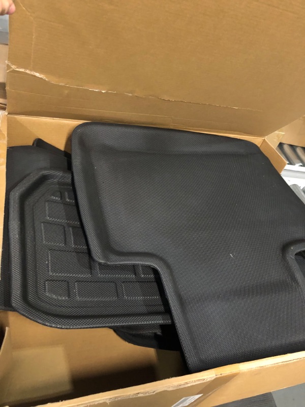 Photo 2 of CYBERBEANS 6Pcs Floor Mats for Tesla Model Y (2020-2023) Accessories, XPE All Weather Anti-Slip Waterproof 3D Front Rear Trunk Cargo Liner Tray Mats, 5-Seat For Model Y Floor mats+Trunk mats