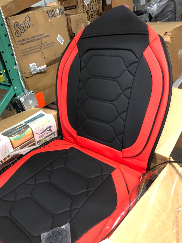 Photo 5 of OASIS AUTO Toyota RAV4 Accessories Seat Covers 2013-2025 Custom Fit Leather Cover Protector Cushion for RAV-4 (Front Pair, Red) FRONT PAIR RED