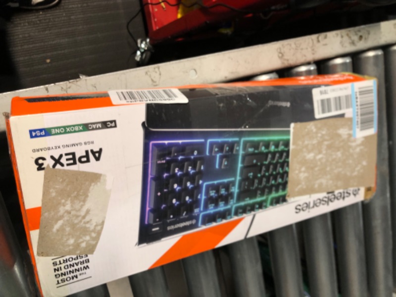 Photo 2 of SteelSeries Apex 3 RGB Gaming Keyboard – 10-Zone RGB Illumination – IP32 Water Resistant – Premium Magnetic Wrist Rest (Whisper Quiet Gaming Switch)