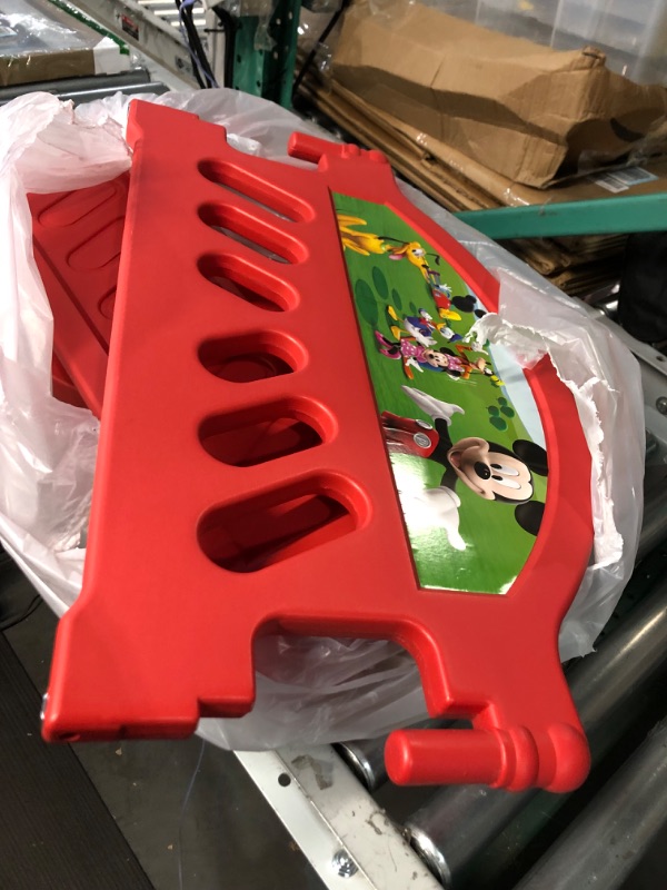Photo 4 of ***USED - LEGS MISSING - OTHER PARTS LIKELY MISSING AS WELL***
Delta Children 3D-Footboard Toddler Bed, Disney Mickey Mouse Mickey Mouse Bed