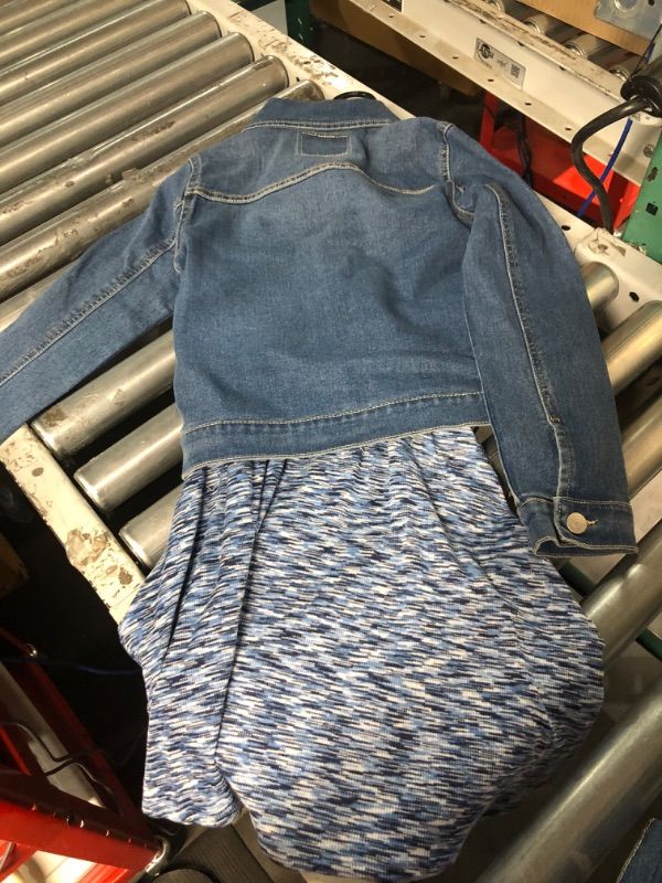 Photo 2 of Levi's Youth Girl's Denim Trucker Jacket + Dress Medium 7/8