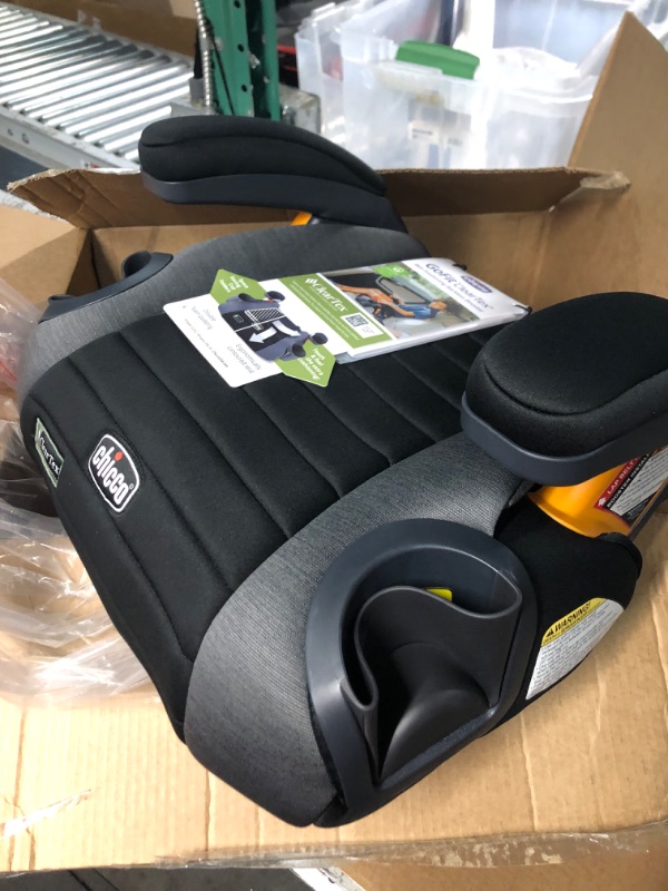 Photo 2 of Chicco GoFit ClearTex Backless Booster Car Seat - Shadow | Black Shadow GoFit with ClearTex No Chemicals