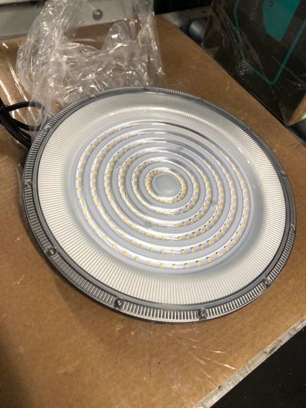 Photo 2 of * used * see all images * 
1PC Smart LED High Bay Light with Motion Sensor, 200W 5000K 28000LM(Eqv.800W MH/HPS)