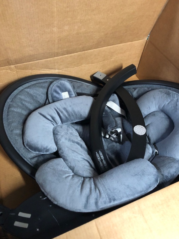 Photo 2 of Baby Swings for Infants, BabyBond Bluetooth Infant Swing with Music Speaker with 3 Seat Positions, 5 Point Harness Belt, 5 Speeds and Remote Control - Portable Baby Swing for Indoor and Outdoor Baby Swing with mosquito nets