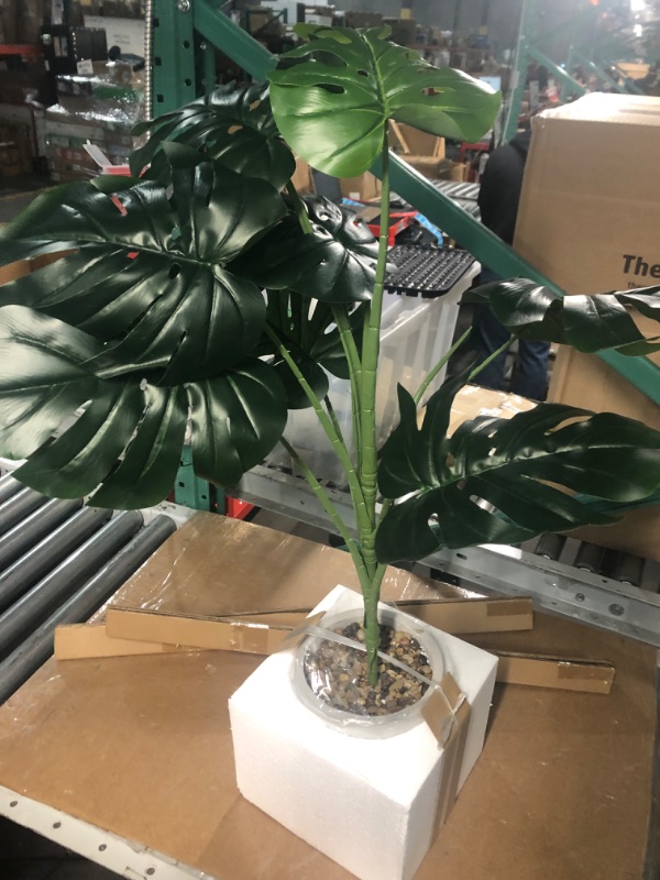 Photo 3 of *SEE NOTES* Artificial Monstera Plant with Pot 3 ft with Pot