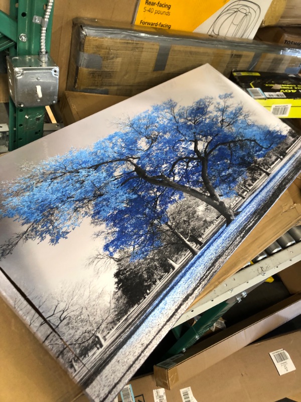 Photo 4 of *SEE NOTES* Kreative Arts Canvas Prints Blue Tree Wall Art 20x40inch