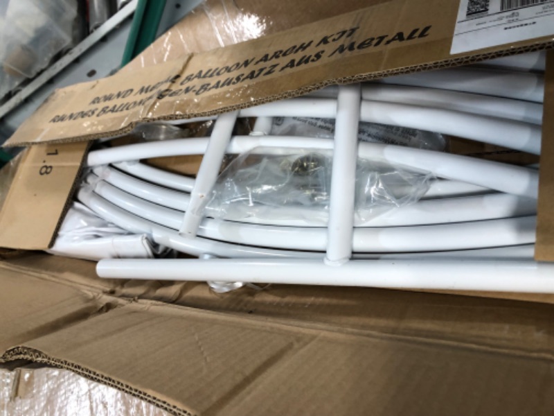 Photo 3 of ***NOT FUNCTIONAL - FOR PARTS ONLY - NONREFUNDABLE - SEE COMMENTS***
LANGXUN 6.2ft (1.9m) Large Size White Metal Round Balloon Arch kit Decoration, White