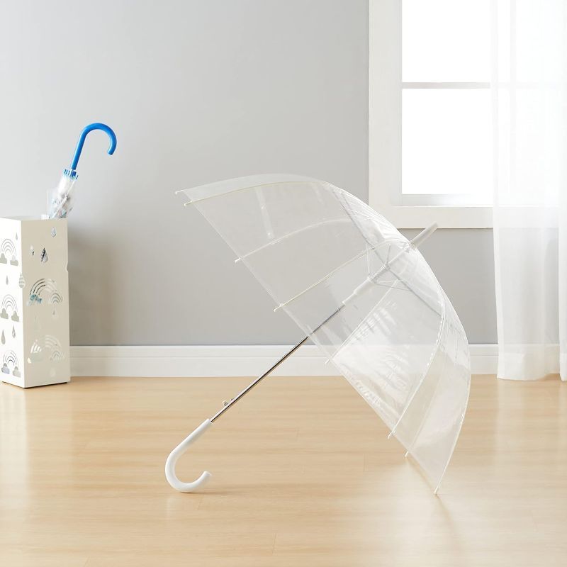 Photo 1 of Amazon Basics Clear Bubble Umbrella, Round, 34.5 inch