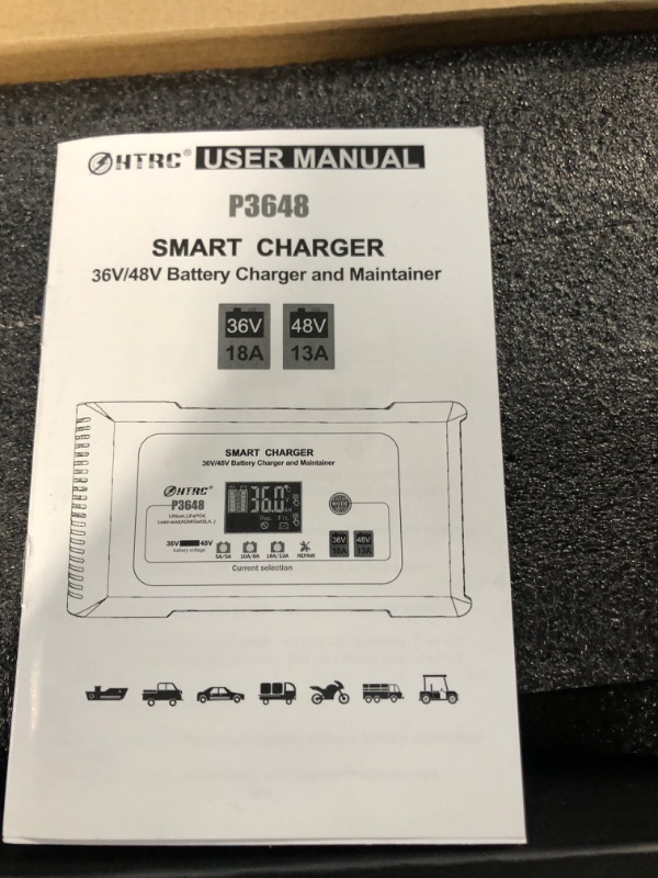 Photo 5 of HTRC 36 Volt Golf cart Charger 18-Amp Smart Charger, Car Battery Charger,Trickle Charger,36V,18-Amp and 48V,13-Amp,Lithium,LiFePO4,Lead-Acid AGM/Gel/SLA.Battery Charger, for EZGO TXT,Car, Boat.