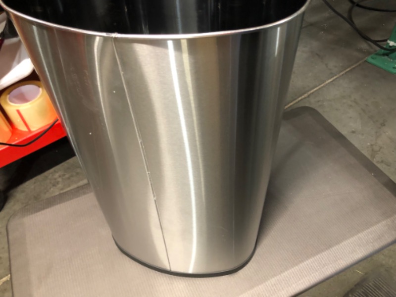 Photo 2 of ***USED - MOTION SENSING FUNCTION DOESN'T WORK***
iTouchless 13 Gallon Kitchen Trash Can with Odor Control System, Stainless Steel