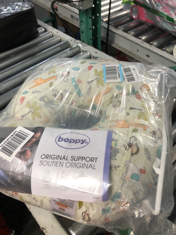 Photo 1 of Boppy Nursing Pillow Original Support, Jungle Beat, Ergonomic Nursing Essentials for Bottle and Breastfeeding, Firm Fiber Fill, with Removable Nursing Pillow Cover, Machine Washable