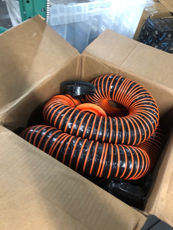 Photo 1 of Camco 21012 RhinoEXTREME 20ft RV Sewer Hose Kit | Includes Swivel Fitting and Translucent Elbow with 4-in-1 Dump Station Fitting | Storage Caps Included 20' Sewer Hose Kit Ships In Own Container