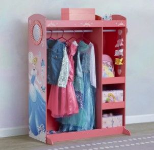 Photo 1 of Disney Princess Dress & Play Boutique - Pretend Play Costume Storage Closet/Wardrobe for Kids with Mirror & Shelves by Delta Children, Pink