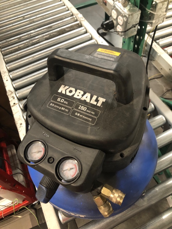 Photo 4 of *SEE NOTES* Kobalt 6-Gallons Portable 150 PSI Pancake Air Compressor----PARTS ONLY