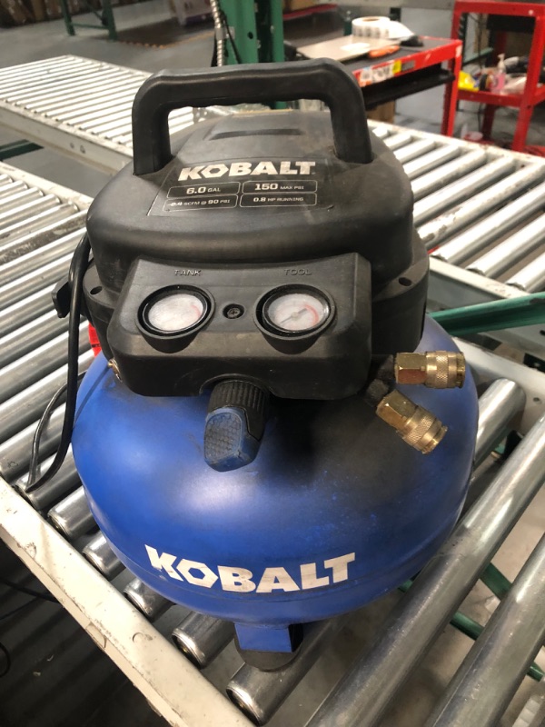 Photo 2 of *SEE NOTES* Kobalt 6-Gallons Portable 150 PSI Pancake Air Compressor----PARTS ONLY