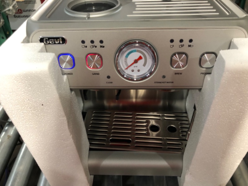 Photo 3 of * important * see clerk notes * 
Gevi 20Bar Semi Automatic Espresso Machine with Grinder & Steam Wand 