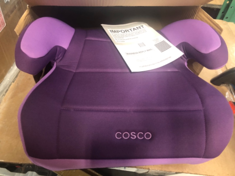 Photo 2 of Cosco Topside Booster Car Seat - Easy to Move, Lightweight Design (Grape), 1 Count (Pack of 1)