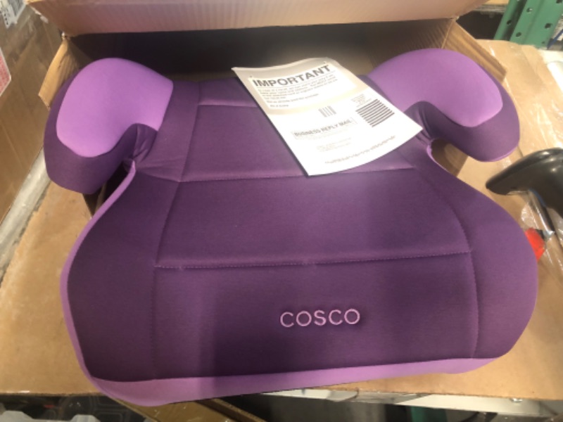 Photo 4 of Cosco Topside Booster Car Seat - Easy to Move, Lightweight Design (Grape), 1 Count (Pack of 1)