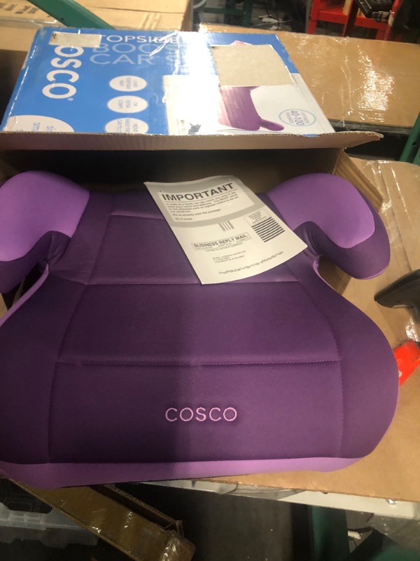 Photo 3 of Cosco Topside Booster Car Seat - Easy to Move, Lightweight Design (Grape), 1 Count (Pack of 1)