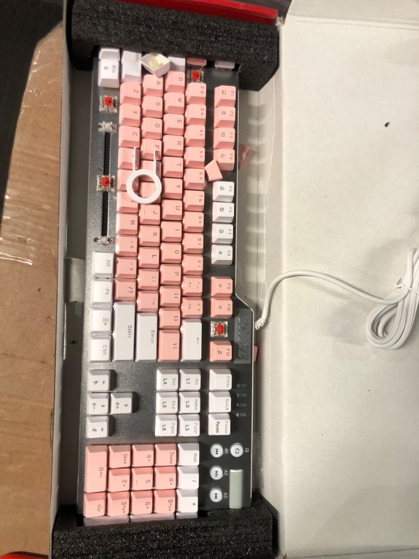 Photo 5 of MECHANICAL SHAFT GAME KEYBOARD PINK 