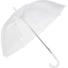 Photo 1 of Amazon Basics Clear Bubble Umbrella, Round,X2